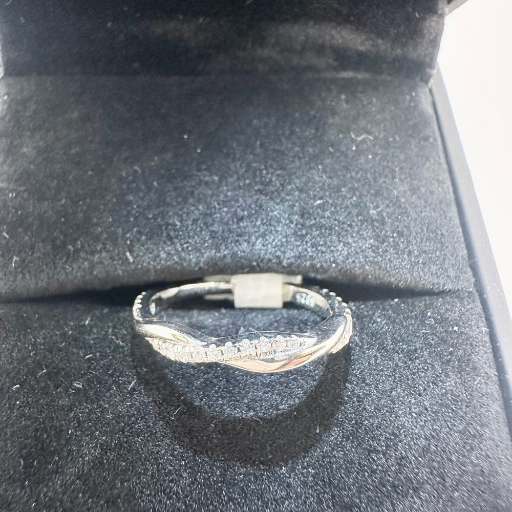 Moissanite Wedding Band Twisted Ring Anniversary GRA Certified 925 18K - Picture 11 of 14